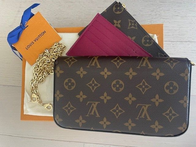 【新品同様】Louis Vuitton FELICIE ポシェット モノグラム Louis Vuitton Felicie Pochette Monogram Purse Brand New w