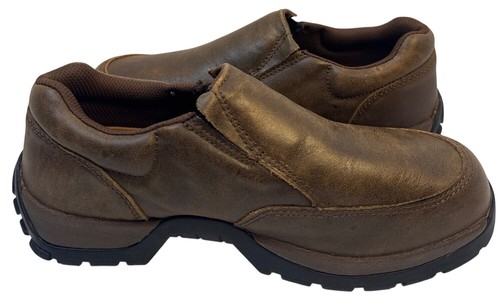 Roper Mens Canter Loafer Distressed Brown Leather Loafers Size 10.5 - Picture 5 of 9