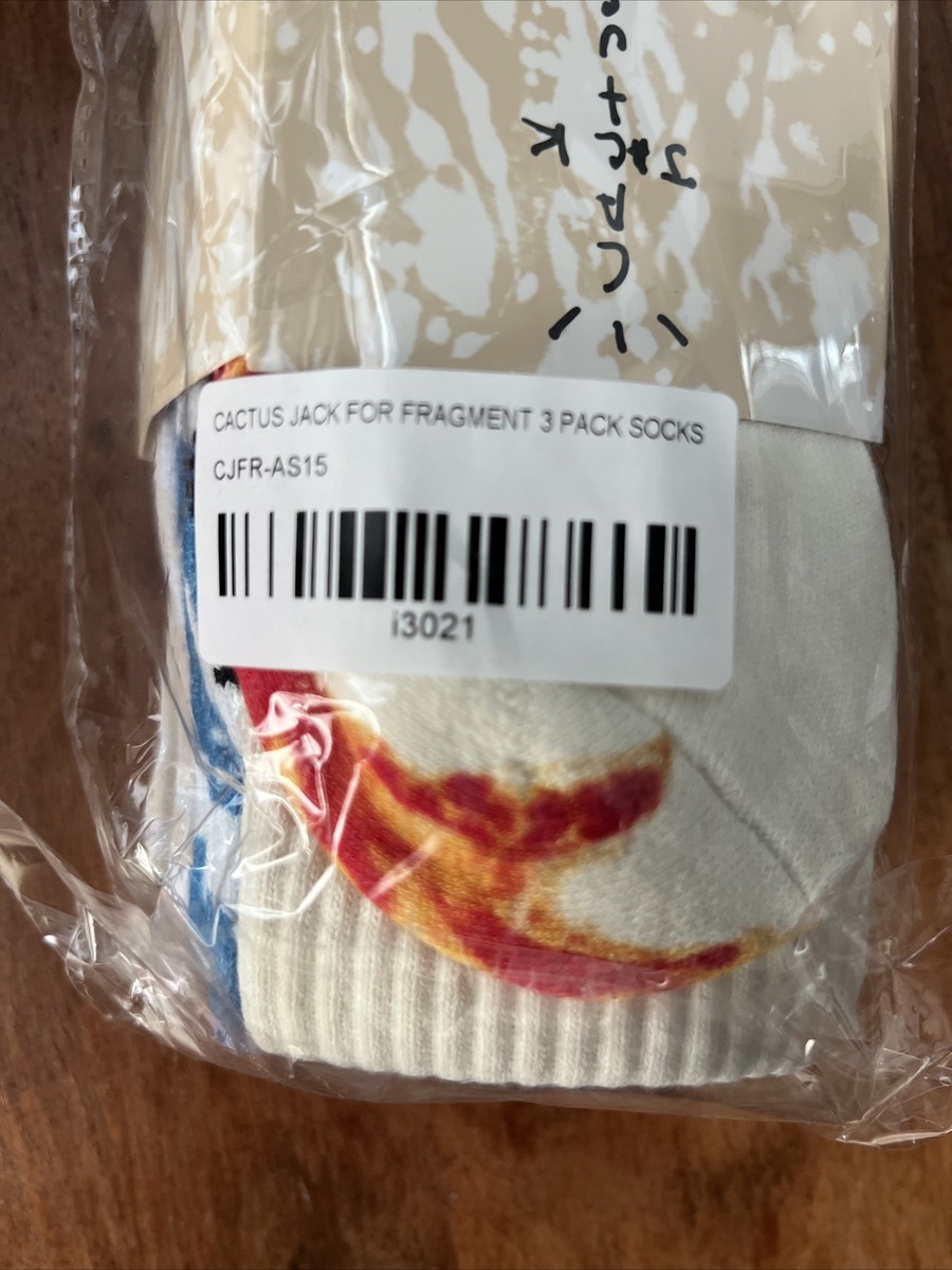 Travis Scott Cactus Jack For Fragment 3 Pack Socks