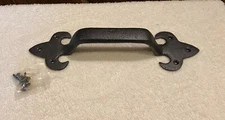 12” Matte Black Sliding Barn Door Handle Vintage Cast Iron Gate Pull, 1 & 1/2 Lb
