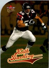 2004 Fleer Ultra Gold Medallion Football Card #158 Keith Brooking Falcons 