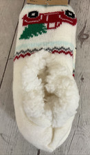 Northeast Outfitters Cozy Cabin Aloe Infused Slipper White Christmas Youth 10K-4