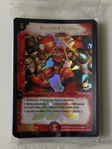 Duel Masters TCG Promo Card Cello Pack 16 Armored Groblav 2004 WOTC Foil Sealed - Picture 8 of 11