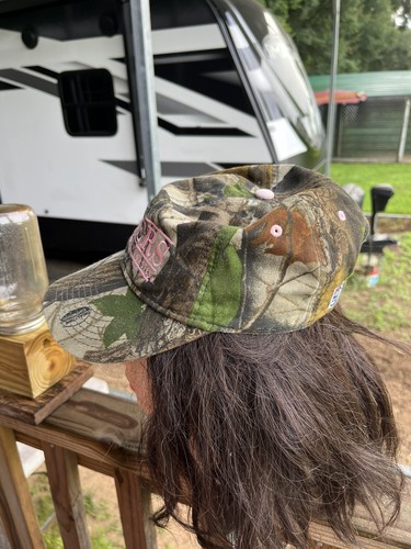 Girl The Game University Of Auburn Tiger Camouflage Ball Cap Strap Buckle Back - Picture 6 of 8