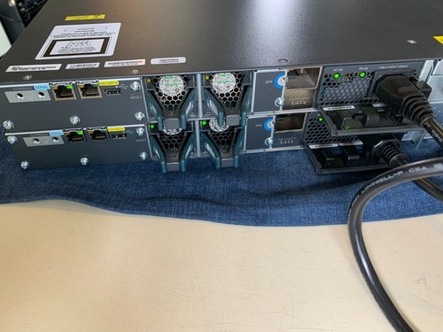LOT OF 2: CISCO CATALYST 3560X GBE SWITCH WS-C3560X-48P-S w/ (1x) C3KX-NM-1G - Picture 8 of 10