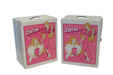 1980 Barbie Fashion Doll Case Closet Trunk 2 , Clothes  Accessories Included