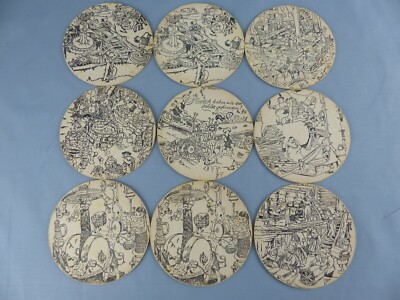 Lot de 9 SOUS BOCK MIT FAVOR VON WEG'S CRAFTSMAN beer mats beer viltje beer lid