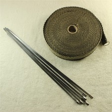 Universal For Car Truck Boat Rv Motorcycle Titanium Exhaust Header Heat Wrap Tie