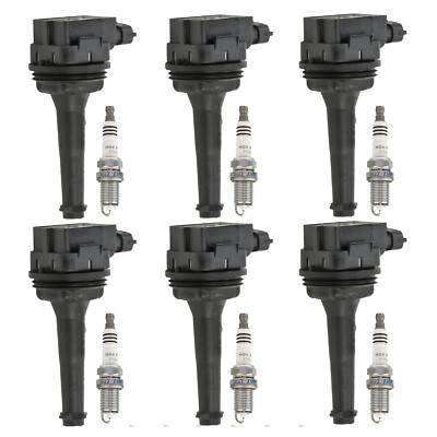 Bosch 6 Ignition Coil NGK 6 Ruthenium HX High Spark Plug Kit For S80 2. ...