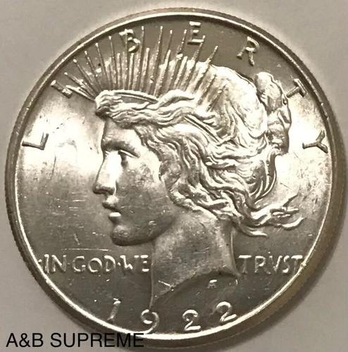 1922 S Peace Dollar From OBW Roll Estate Sale CHOICE-GEM Bu UNC. 90% Silver