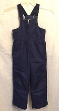 Faded Glory Snow Ski Pants Bib front Childrens Kids Youth XS 4-5 Navy EUC