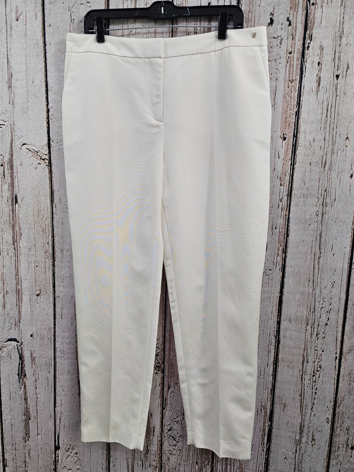 GC Women's 10 Carolina Herrera OffWhite Tapered Leg Dress Pants Slacks Trousers eBay