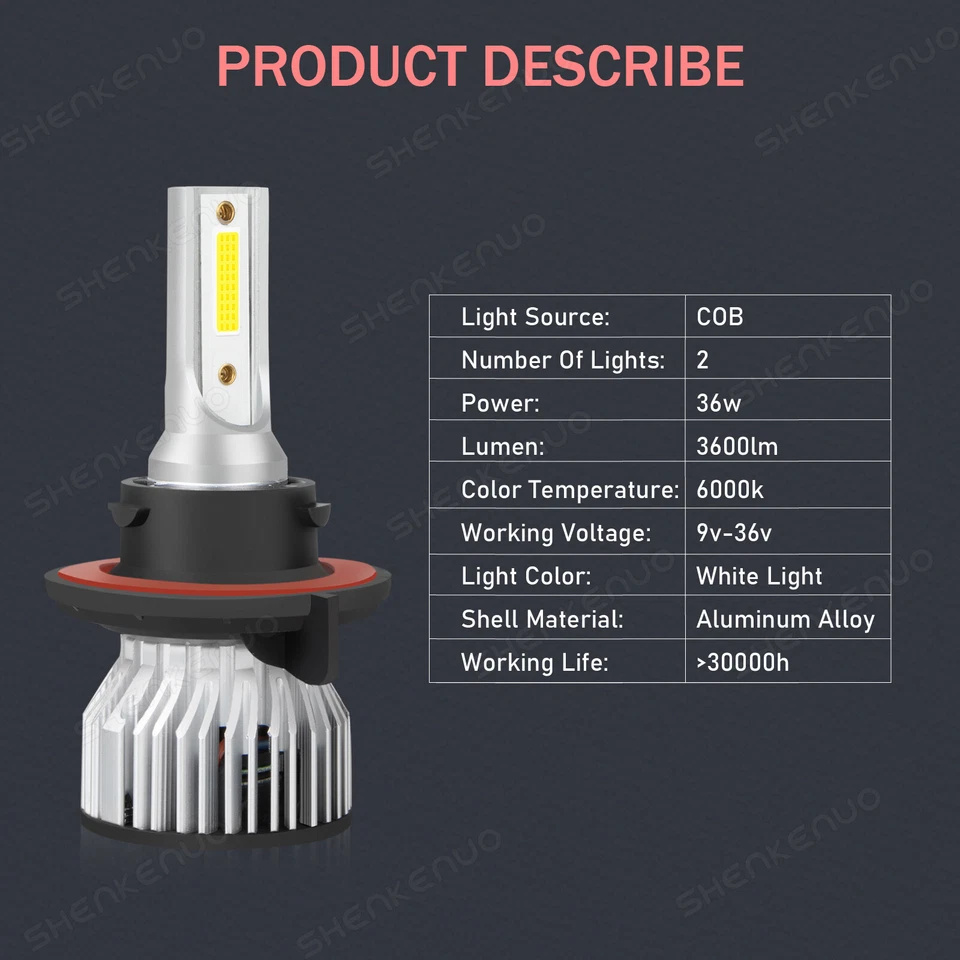 Faro antiniebla LED H11 para Chevrolet Spark 2012-2015 combo H13 9008 Foto 3 de 4