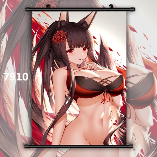 Azur Lane Akagi Atago Kaga Ayanami Anime Manga Wall Poster Scroll - Picture 7 of 16