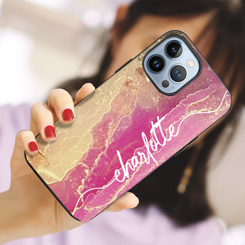 Personalised Marble Print Case For iPhone 16e 15 14 Pro Max 13 12 Soft TPU Cover - Zdjęcie 32 z 96