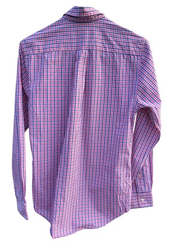 Vineyard Vines Men's XS Slim Fit Tucker Shirt Long Sleeve Pink/Blue/White Plaid - Picture 4 of 6