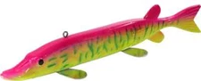 BEAR CREEK 10" PIKE SPEARING DECOY, PLASTIC WITH STEEL FINS