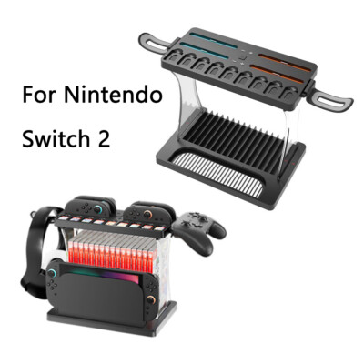 Games Storage Tower For Nintendo Switch 2 Disc Storage Rack Controller Stand ADE