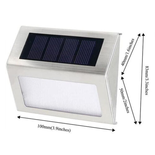 LED Solar Power Stair Deck Light Outdoor Garden Pathway Step Decking Wall Lamp - Picture 9 of 14