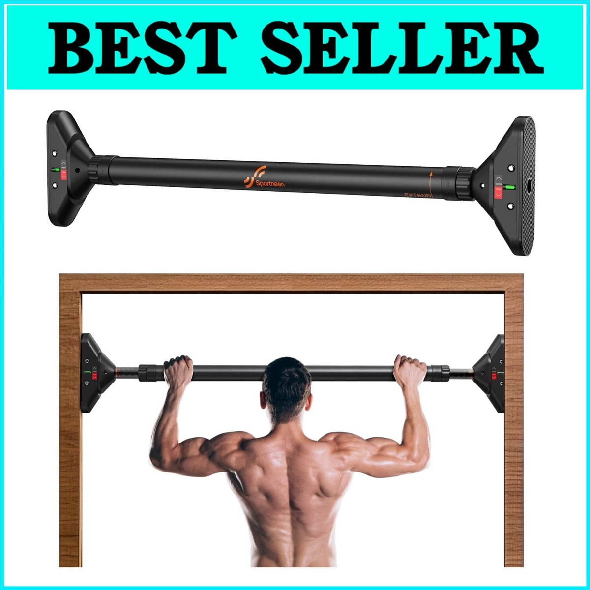 Door Frame Fimor Pull Up Bar For Doorway With Ergonomic Grip