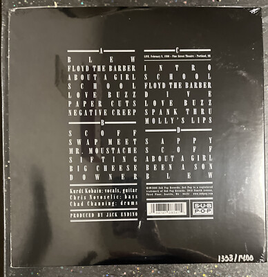 洋楽 NIRVANA BLEACH 20th anniversary 2LP NIRVANA BLEACH 20TH ANNIVERSARY 2LP NEWBURY COMICS CLEAR