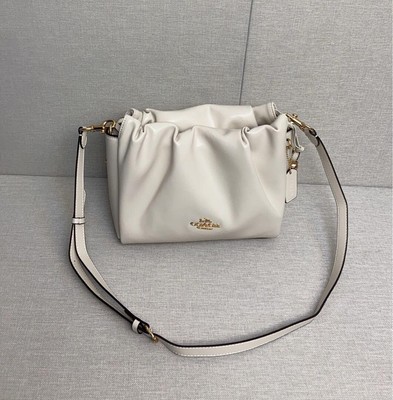 COACH Faye Drawstring Bag Chalk CT763 Outlet NEW | eBay