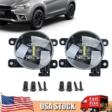 Bumper LED Fog Light Lamp PAIR For Mitsubishi Outlander Sport RVR ASX High Power