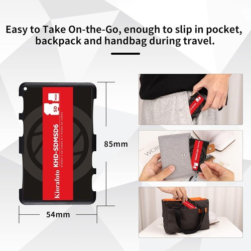 Étui de protection fin pour carte mémoire 4 cartes SD + 2 TF - Design léger - Photo 5 sur 9