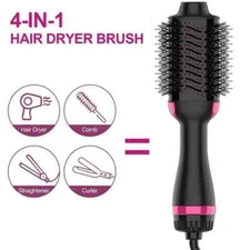 Hair Dryer Brush Heats up in 40 sec Dries Curls Straightens Adds volume