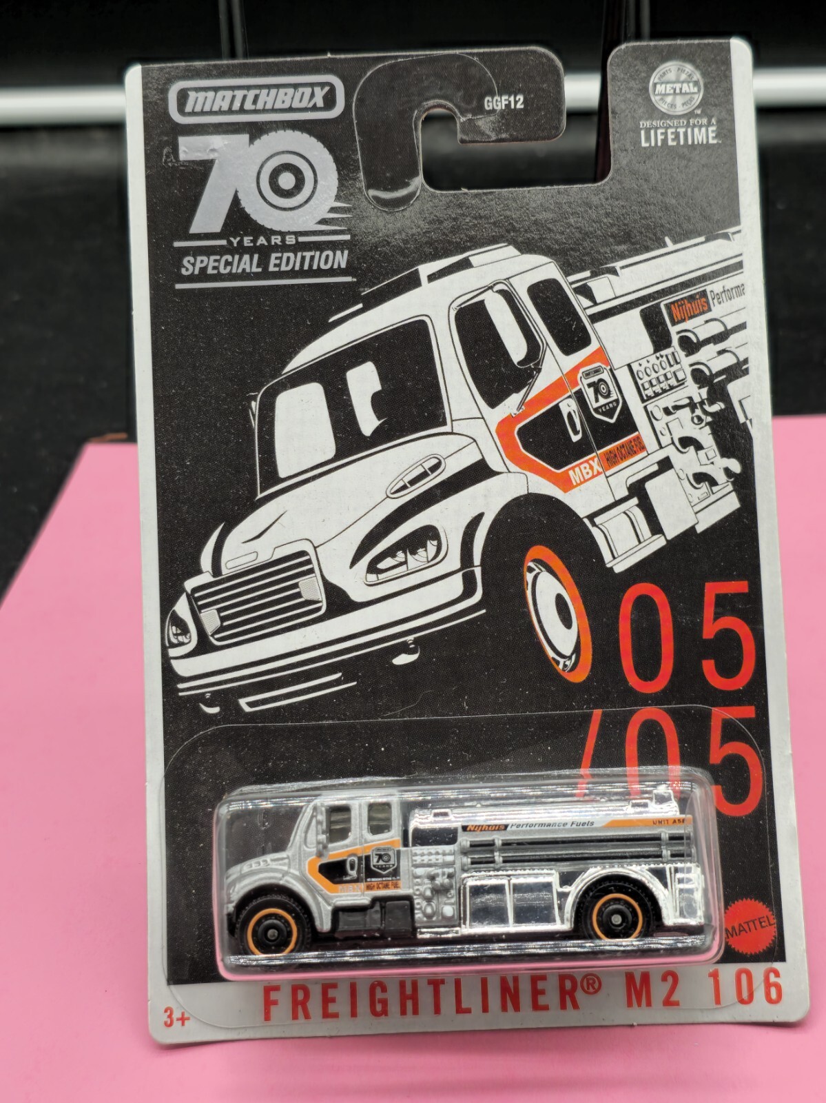 2023 Matchbox 70 Years SE #5 Freightliner M2 106 SILVER METALLIC | FSC