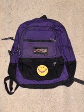 VTG 1990s Jansport Backpack Purple Bookbag/Day Pack MADE IN USA