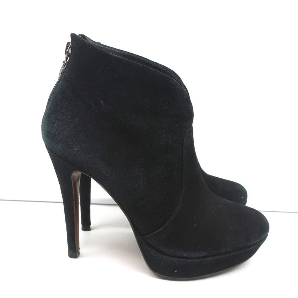 Botines Alexandre Birman Plataforma Gamuza Negra Talla 7 Botines Tacón Alto Foto 3 de 4