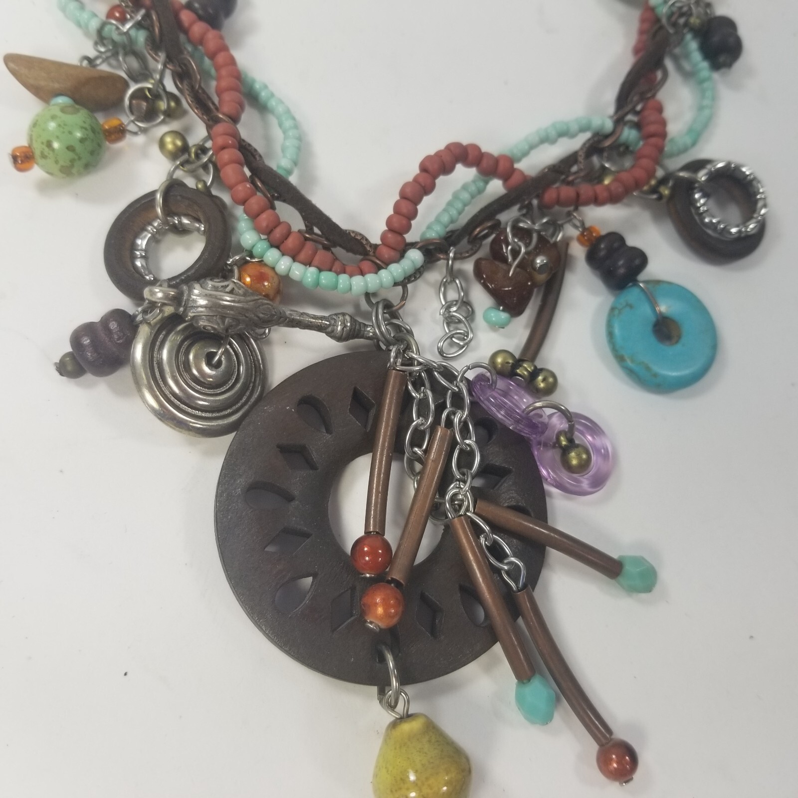 Multi Strand Seed Bead Collar Statement Necklace … - image 2