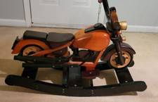 Motorcycle Wooden Rocker Riding Horse Rocker