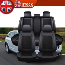 For Peugeot For Citroen Full 5 Seat Covers PU Leather Set Front +Rear Protectors