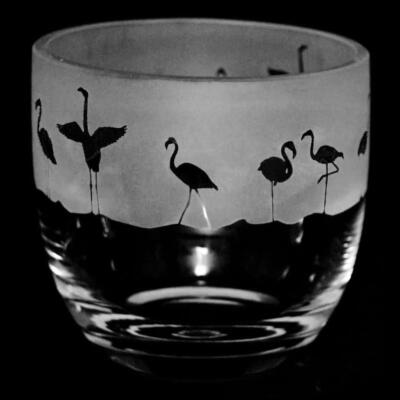 Candle Holder Decorated Flamingo Sandblast Tea Light Animal Ornament Gift Animo