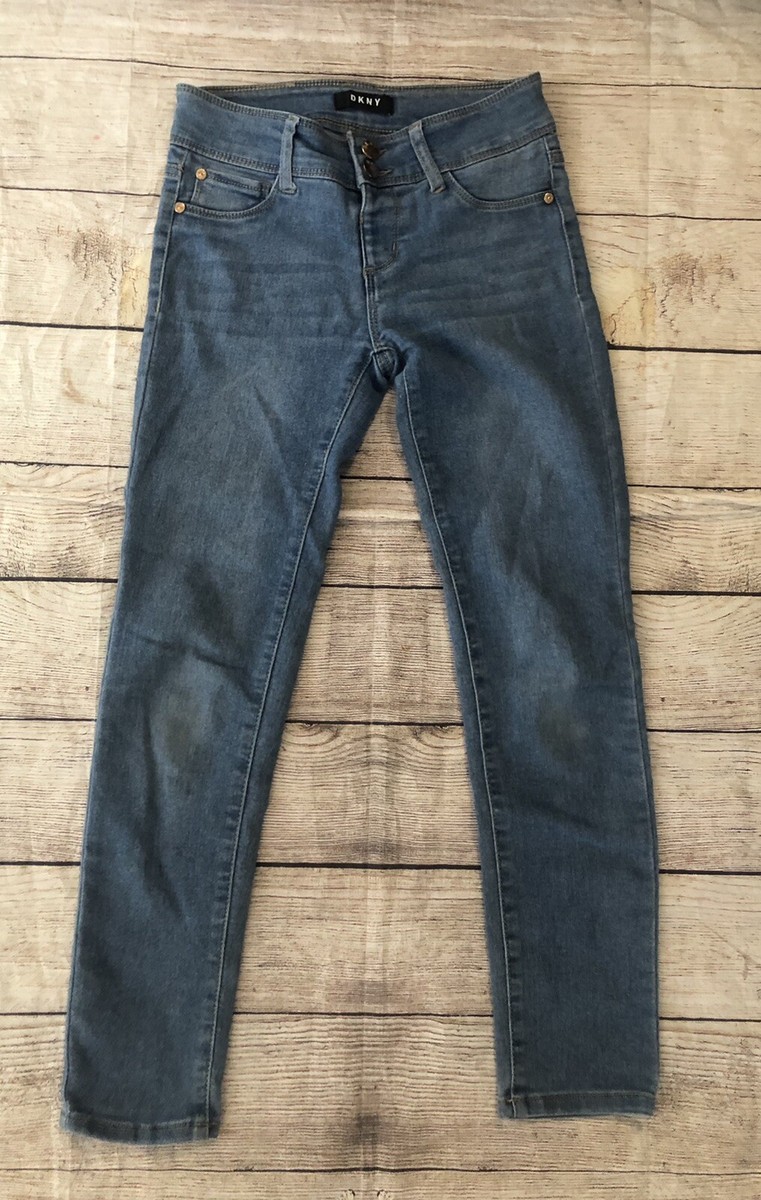 Pull DKNY Jeans Femme/junior - Zippé Bleu, Taille S, Coton, Occasion Très Bon état