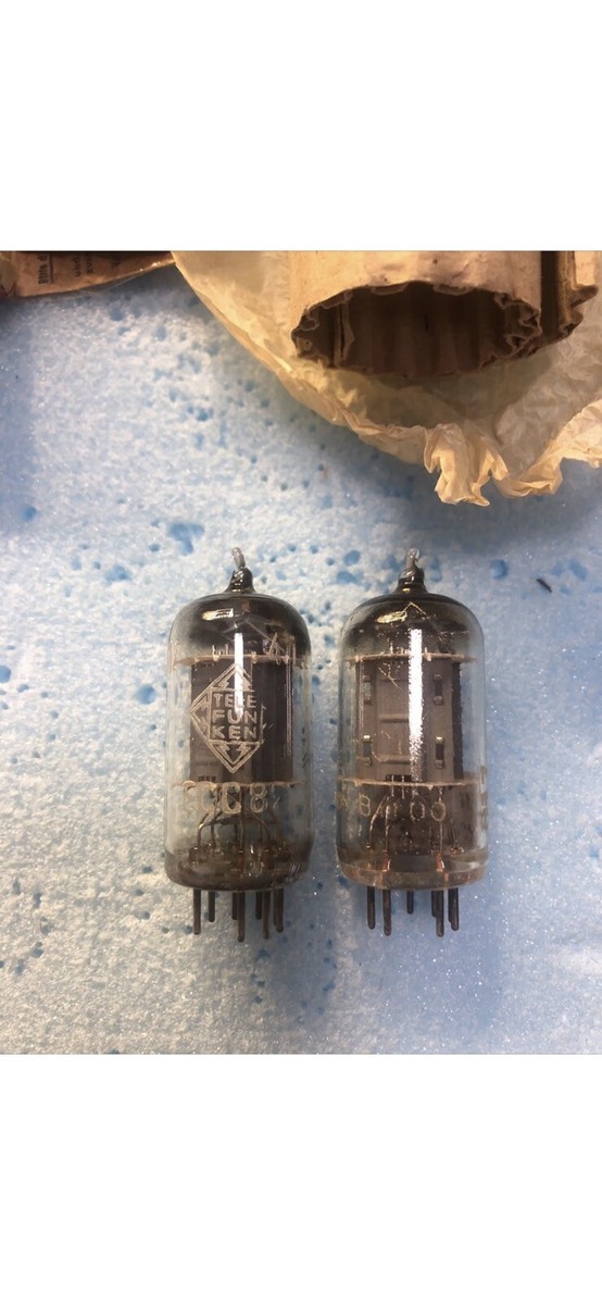 Telefunken 12au7 Ecc82 First Version 45 Degree D Getter No Diamond