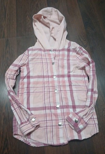 Btween Girls Hooded Flannel Top Size 8