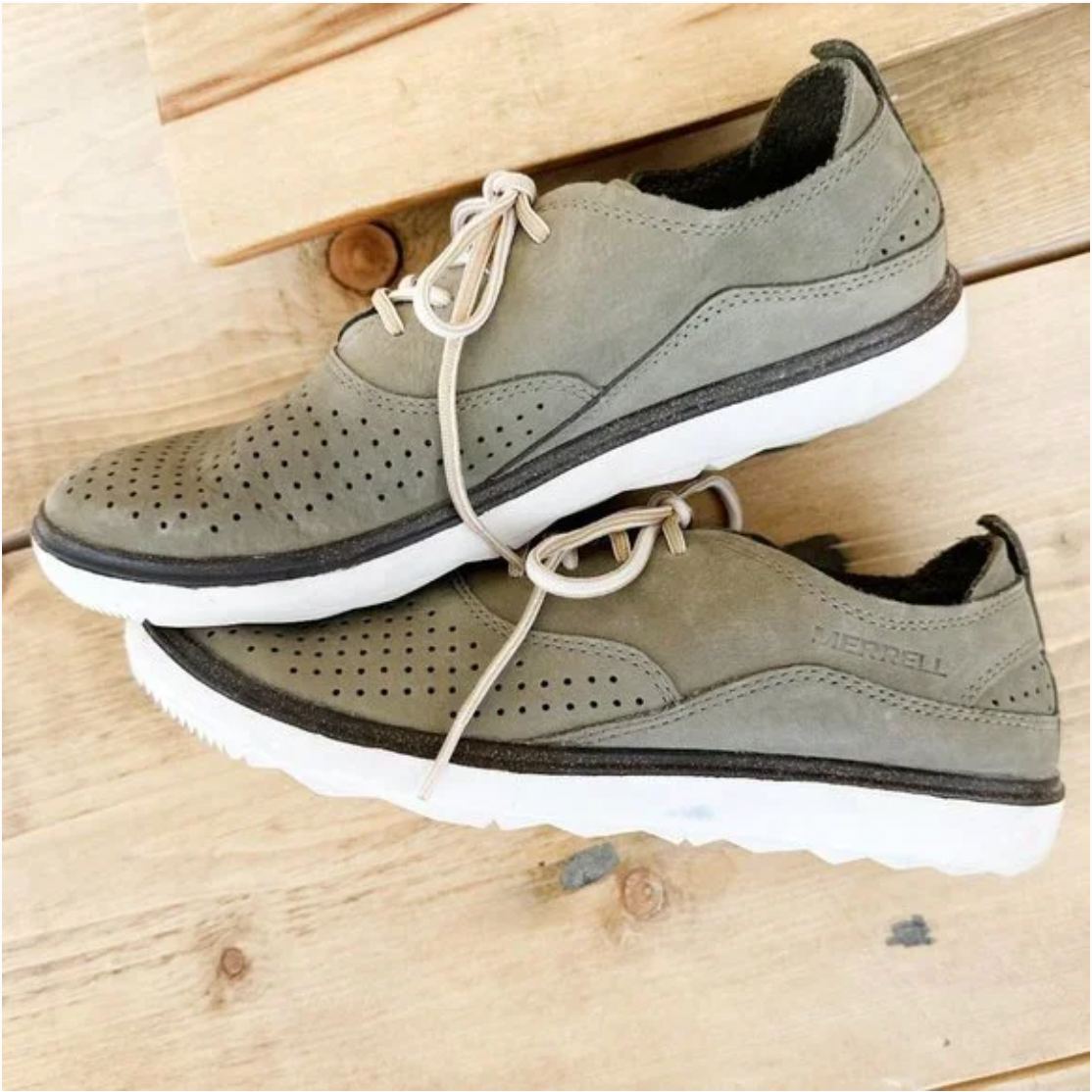 Sneaker Oxford MERRELL Vertiver in pelle nabuk con lacci intorno alla città fondo taglia 7