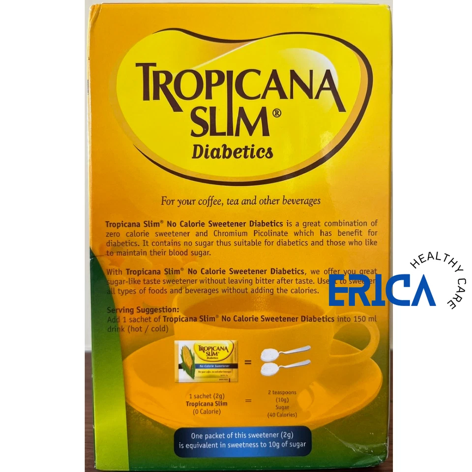 4x 50 Sachets Tropicana Slim Diabetic No Calorie Sweetener Duong Bap An Kieng - Image 2 of 4