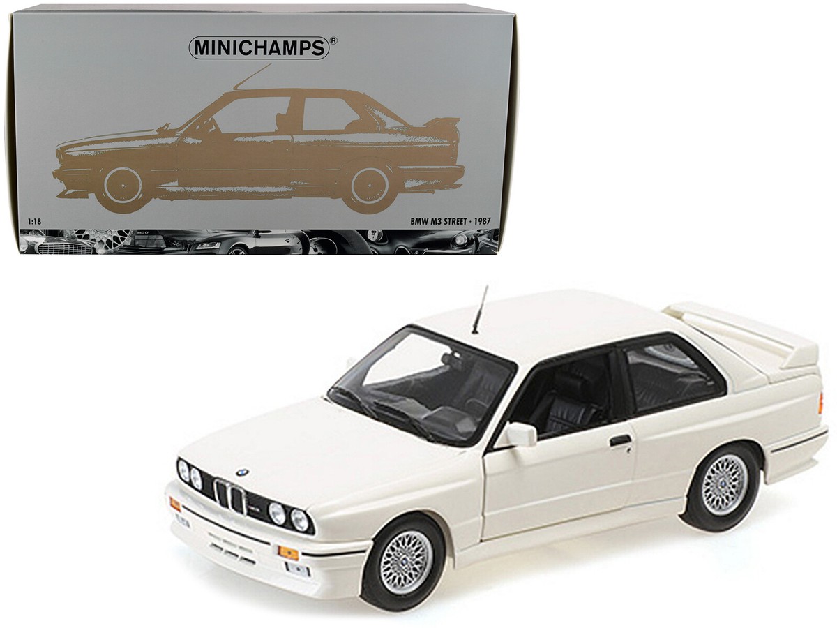 1987 BMW M3 Street White 1/18 Diecast Model Car by