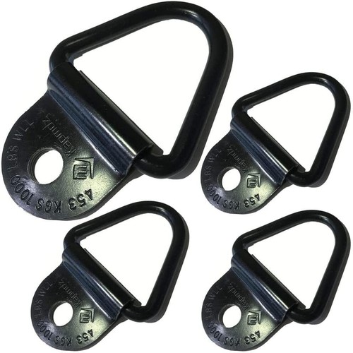 Lot De 6 Ancrages En V Pour Camion - Acier Robuste, Noir, Fixation Par Boulon, Usage Intensif