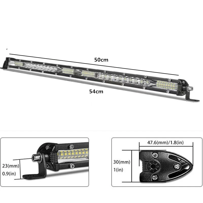 Tira impermeable para coche luz de trabajo barra delgada 40LED combo foco de inundación  Foto 2 de 4