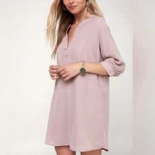 LuLu’s High Line Mauve Shift Dress New With Tags Women’s Size Small