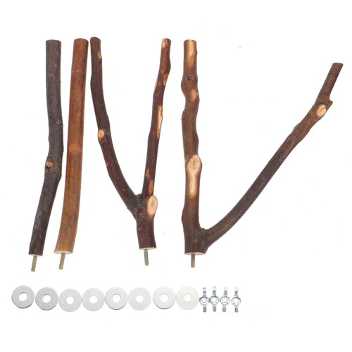 4 Stück Papageienständer Stab Papageientatze Schleifstab Papageienholz Sitzstange Ständer - Bild 7 von 12