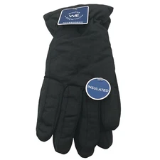 Winter Essentials Men's Large Black Insulated Gloves New With Tags