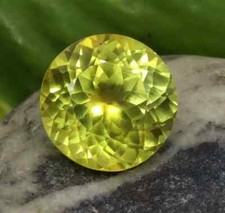 Natural 35 Ct Ceylon Yellow Sapphire Round Cut Flawless Certified Gemstone