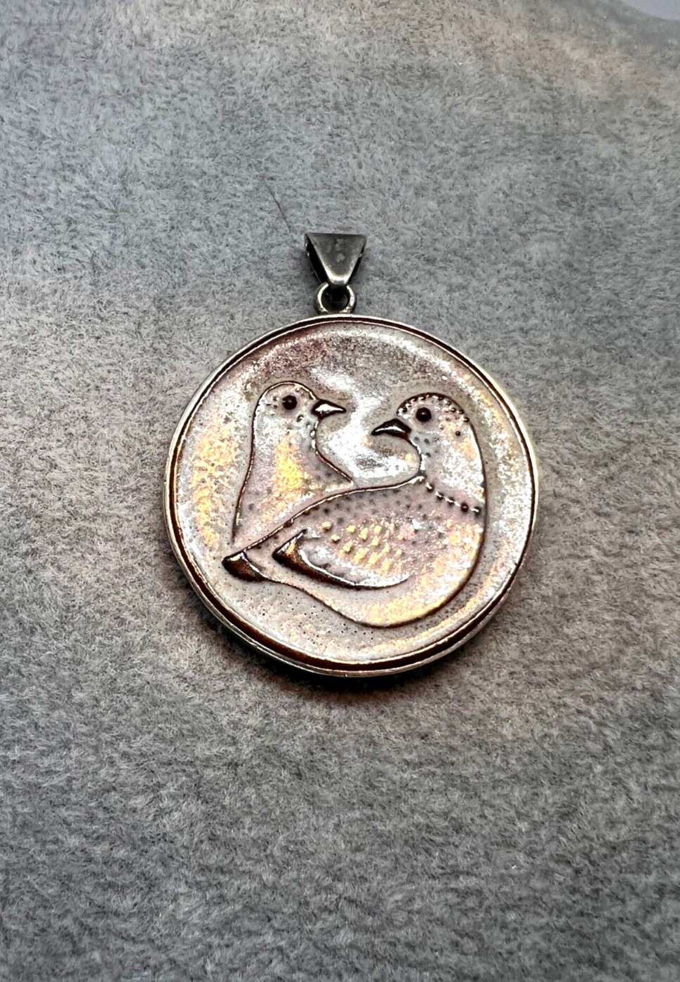 Vintage Denmark pendant 925 Sterling silver cerami… - Gem