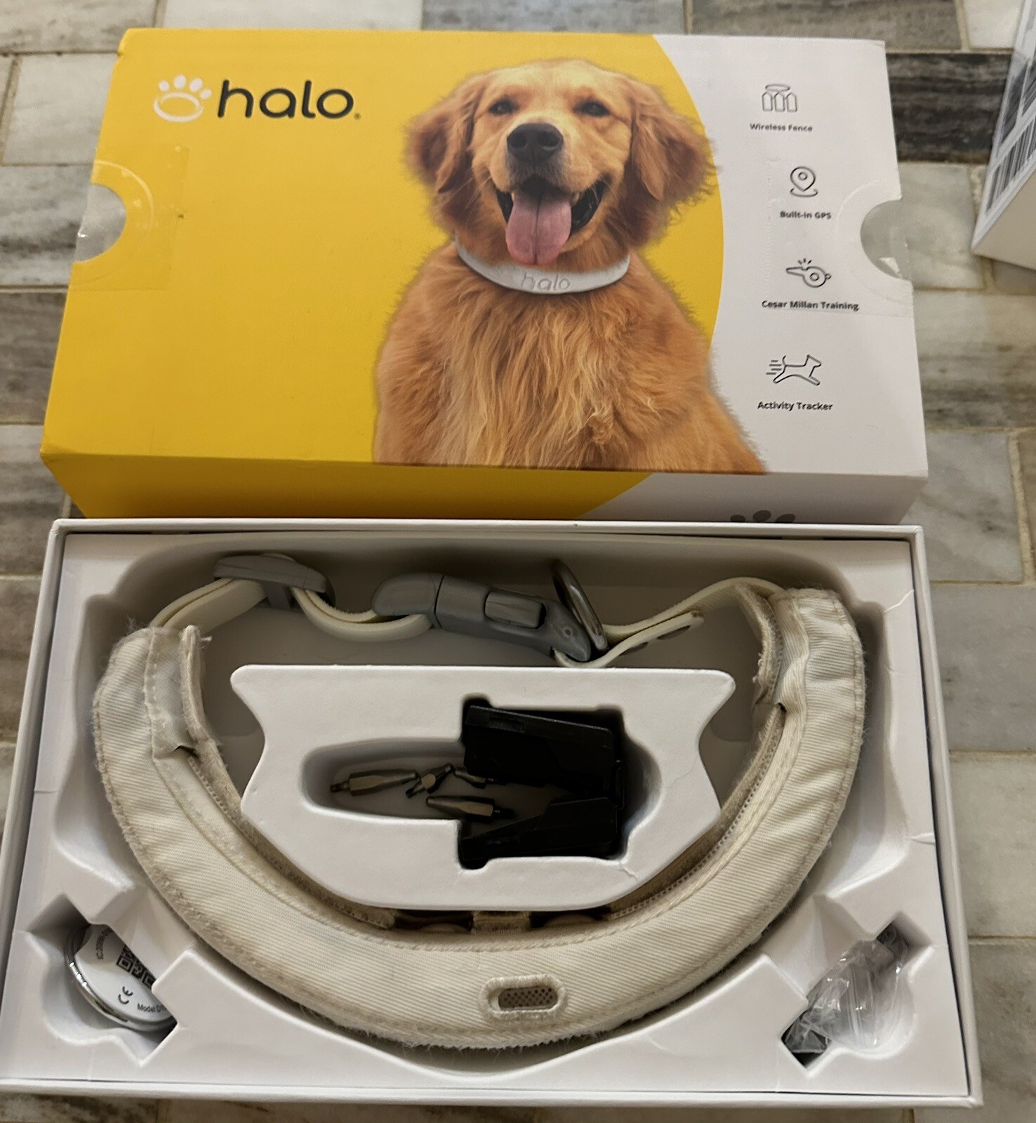 Halo 3 with Cesar Millan Wireless Dog Fence w GPS Collar White Large eBay